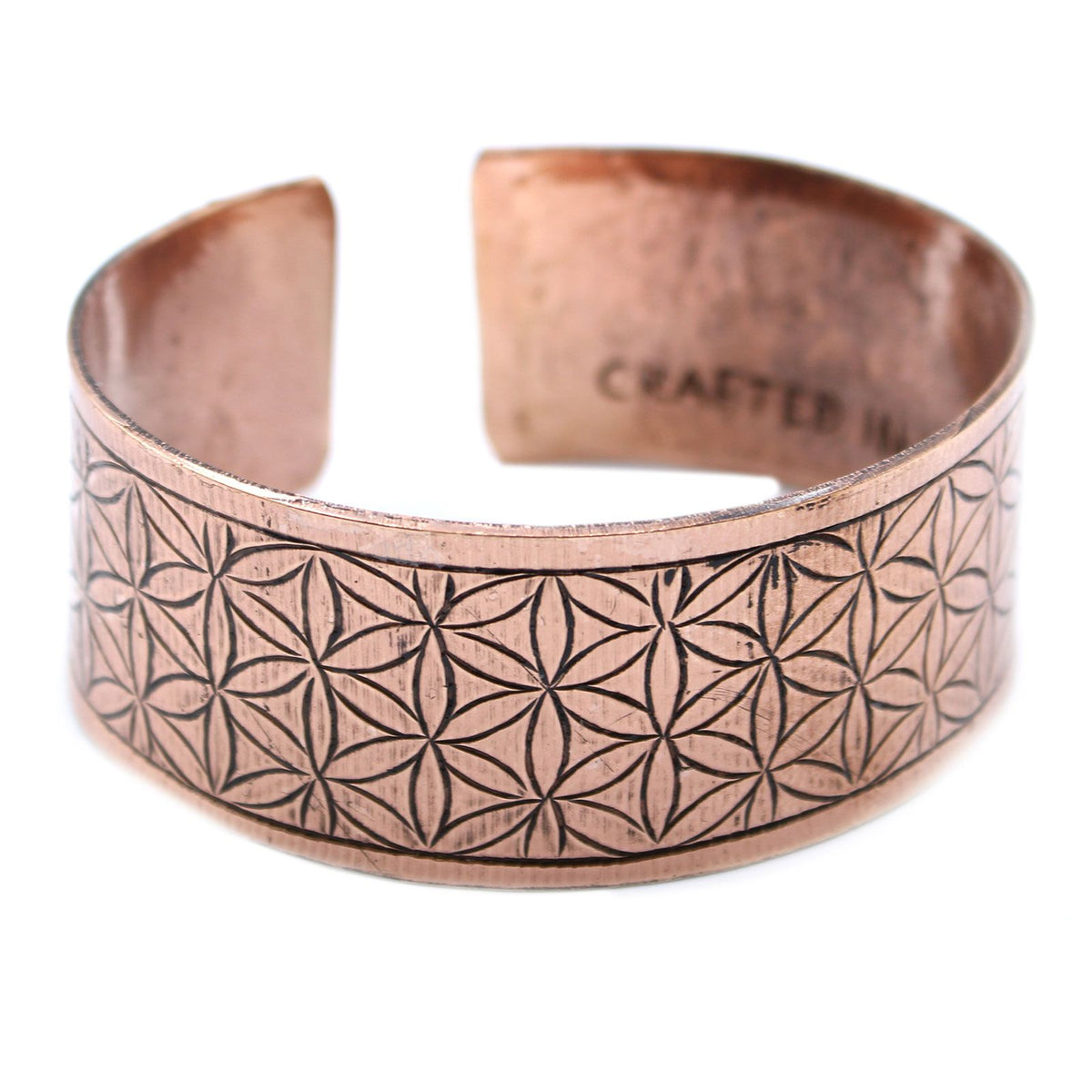 Copper Tibetan Flower of Life Mantra Bracelet