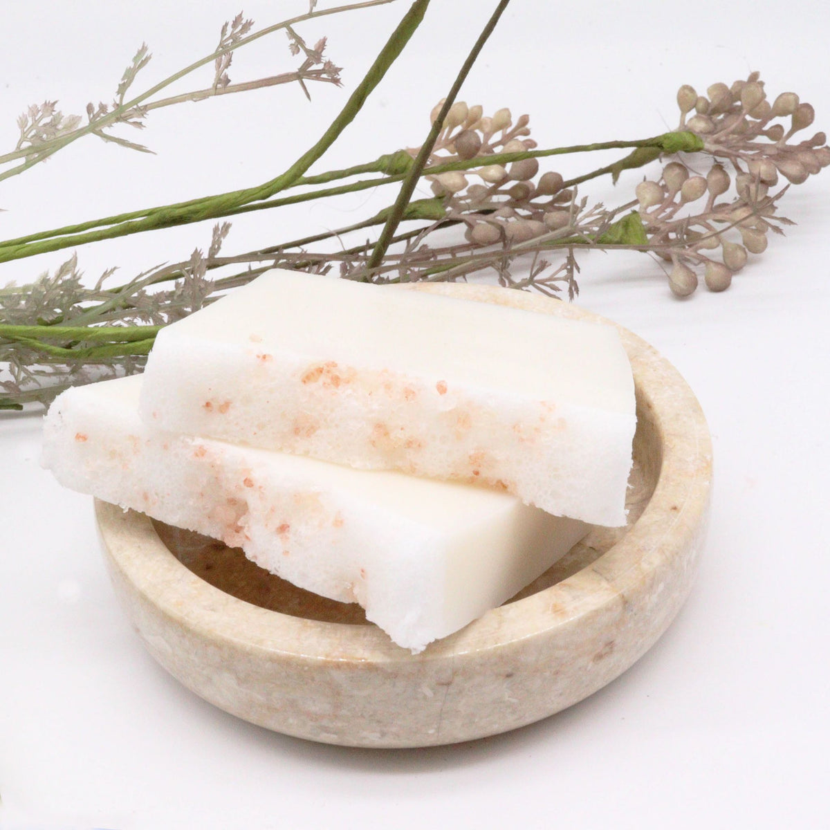 Himalayan Cava Soap Bars | Pack of 13 | Pink Salt Crystals | Handmade in the UK | Spa Gift