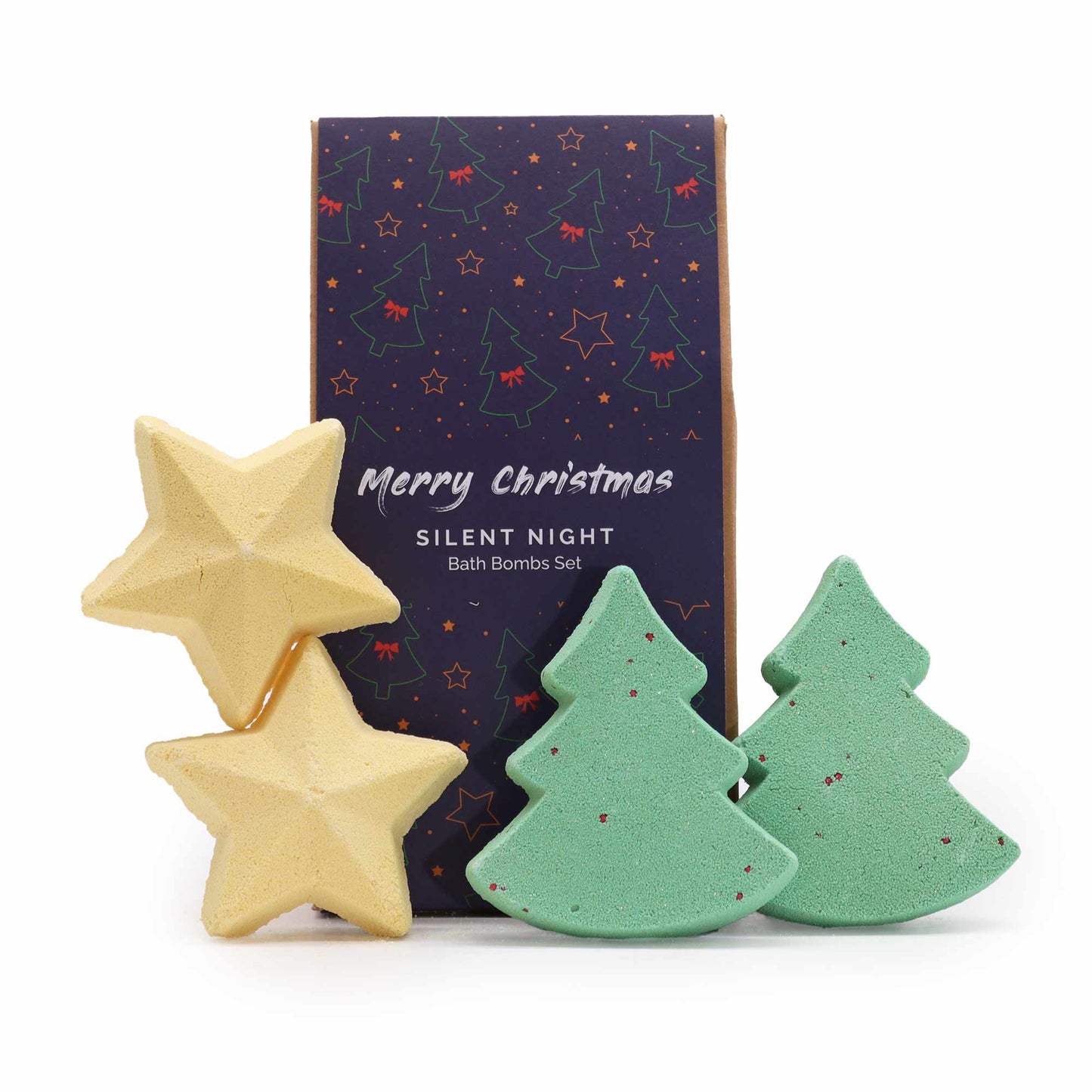 Silent Night Christmas Bath Bomb Gift Pack | 4 Festive Bath Bombs | Luxury Christmas Gift