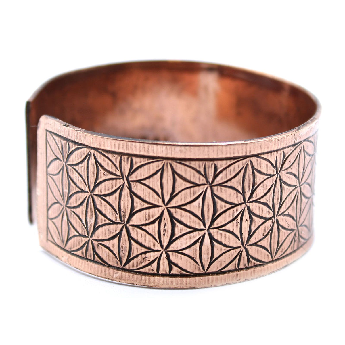 Copper Tibetan Flower of Life Mantra Bracelet