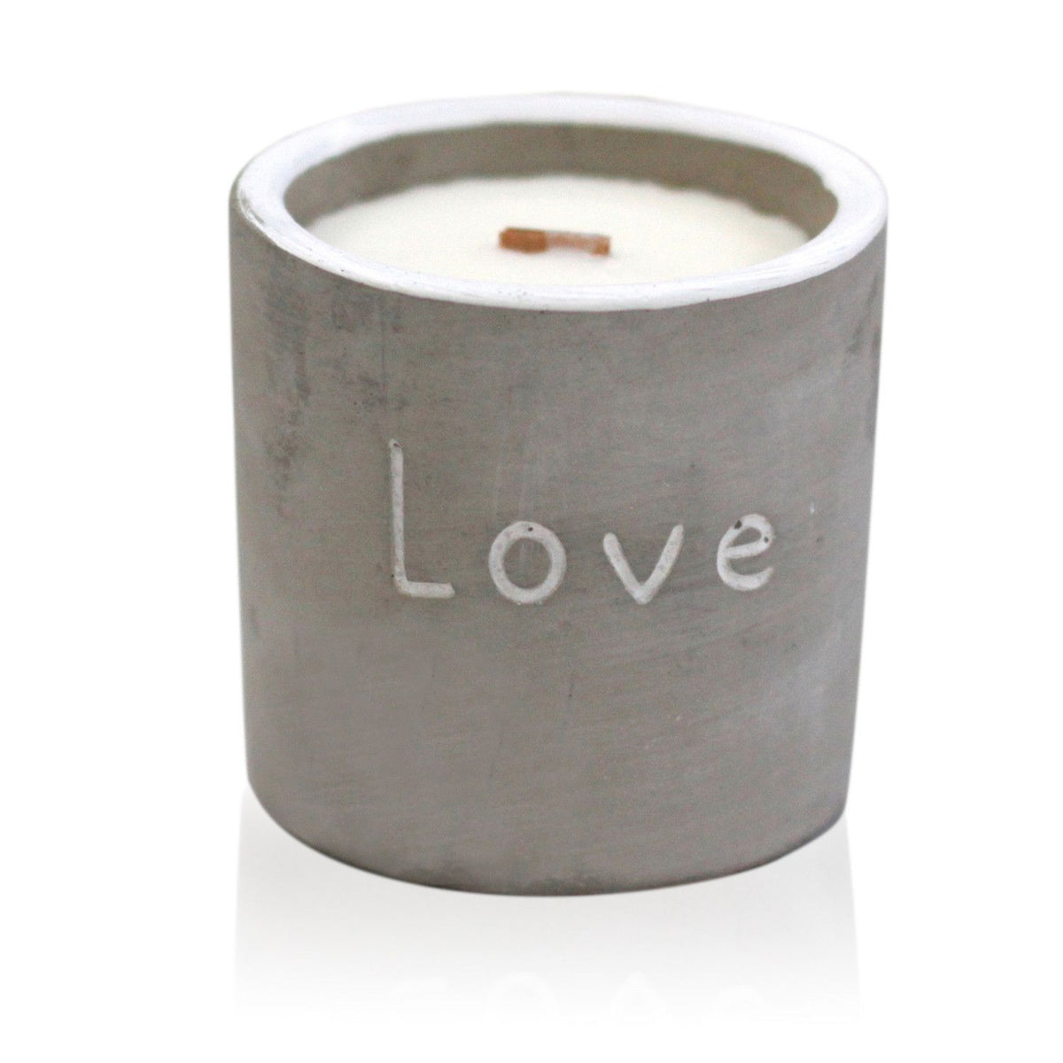 Purple Fig & Cassis Concrete Candle | Wooden Wick | Medium Pot | Amber & Calm