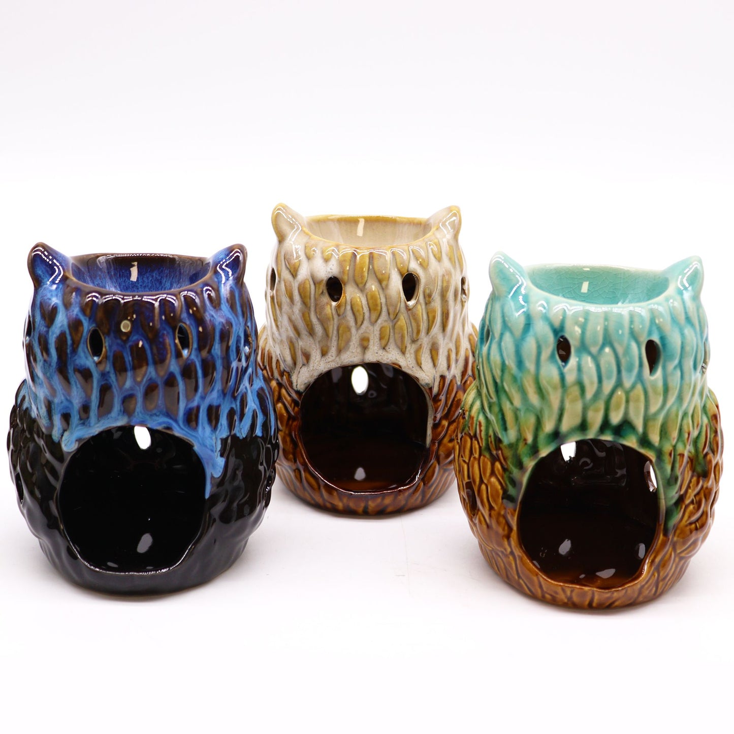 Rustic Owl Ceramic Oil Burner | Cottagecore Wax Melt & Aromatherapy Gift
