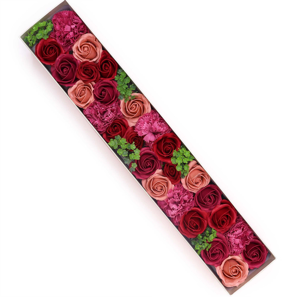 Vintage Roses Soap Flower Extra Long Gift Box | Luxury Floral Gift | Amber & Calm