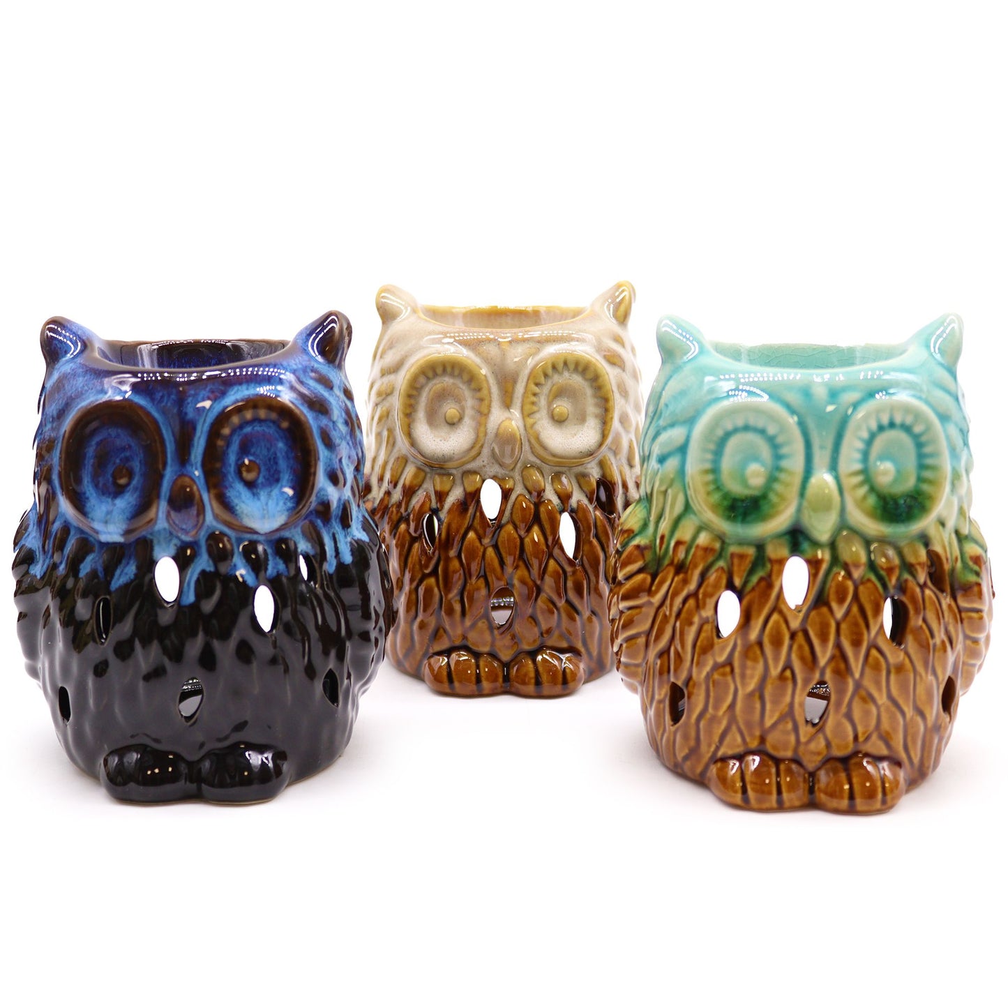 Rustic Owl Ceramic Oil Burner | Cottagecore Wax Melt & Aromatherapy Gift