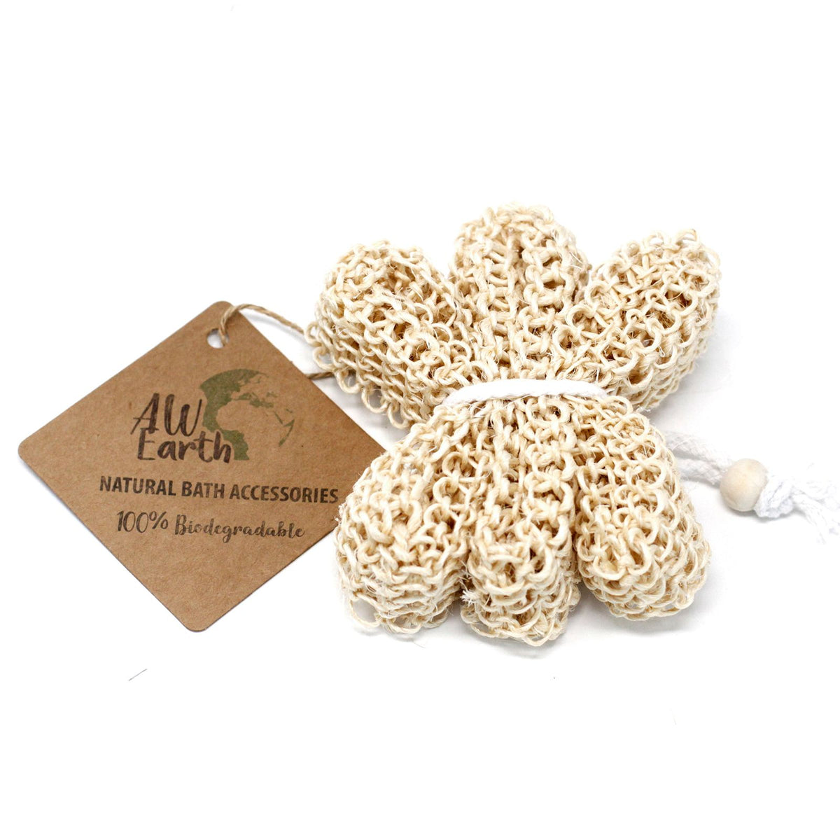 Sisal Exfoliating Star Scrub | Natural Body Sponge | Eco Bath Gift | Amber & Calm