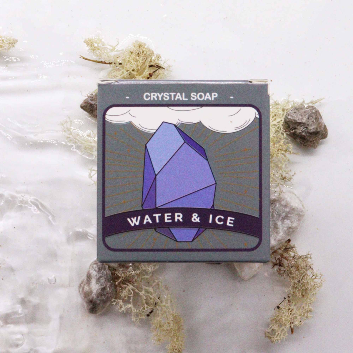 Crystal Elemental Soap | Water | Gemstone Inside | Natural Handcrafted Soap | Gift for Her