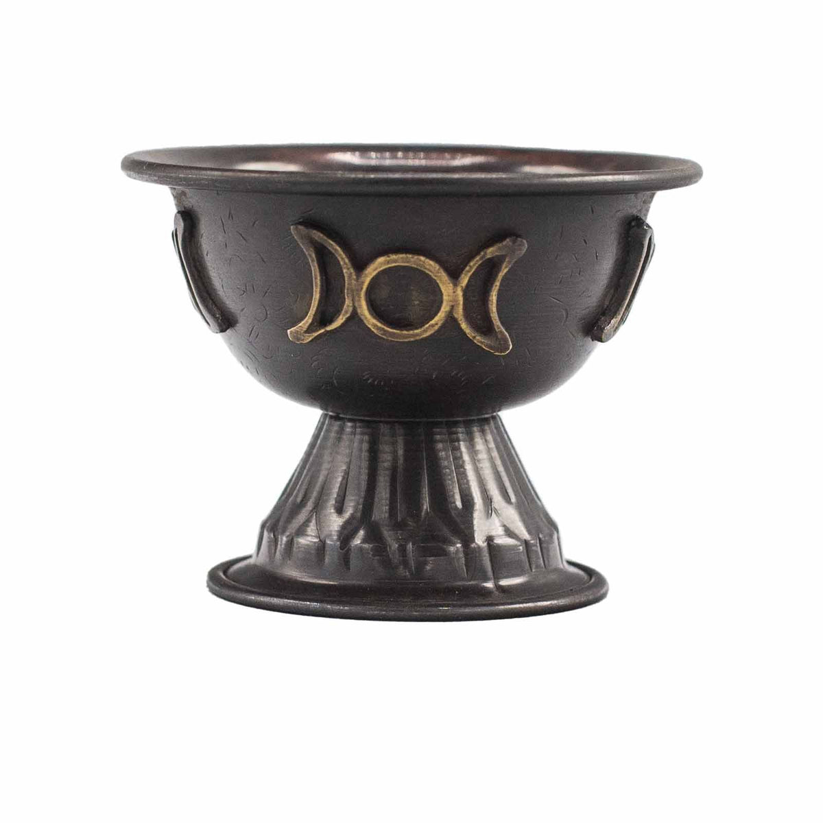 Antique Copper Ritual Chalice | Triple Moon | 10x8cm | Altar Tool | Witchcraft & Spiritual Gift