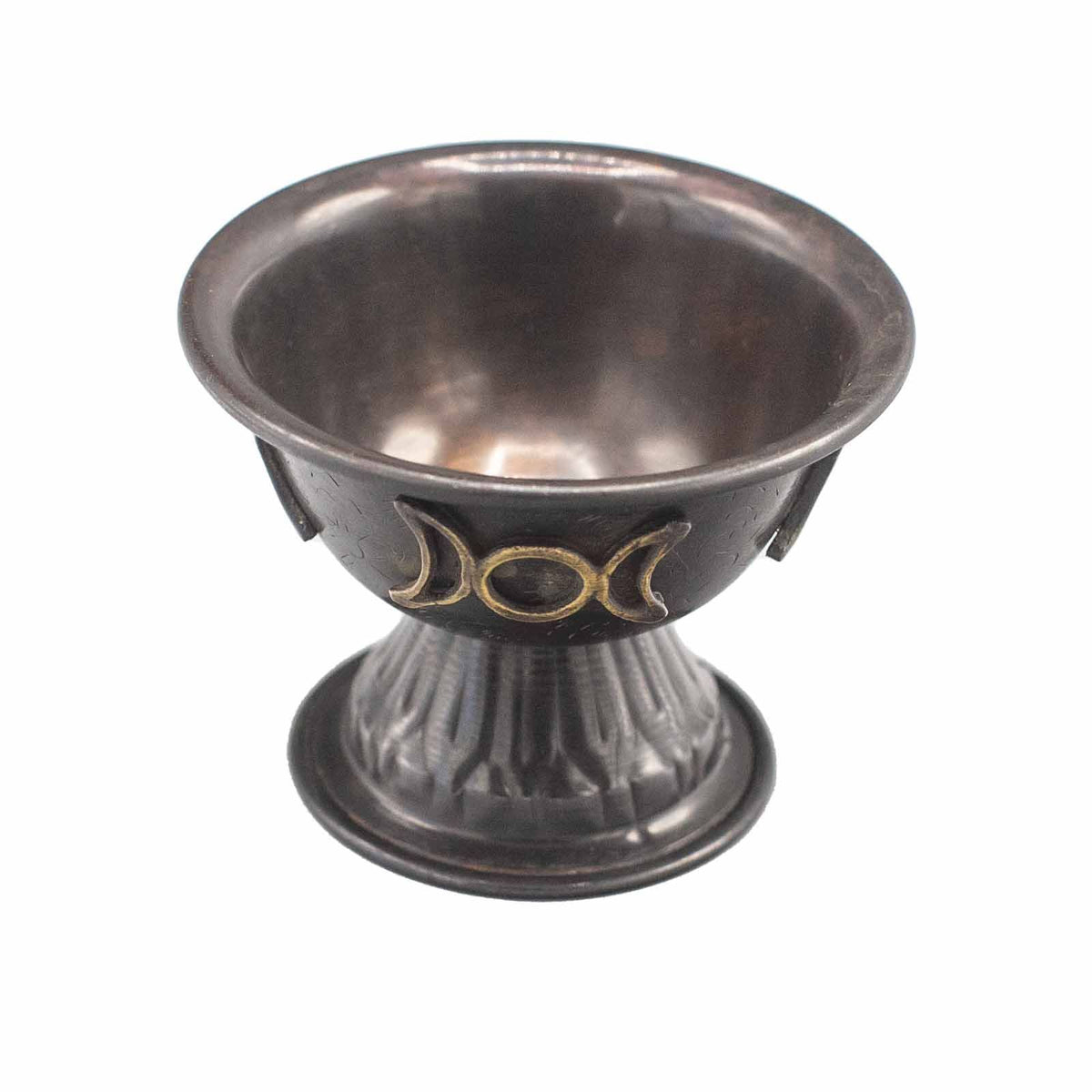 Antique Copper Ritual Chalice | Triple Moon | 10x8cm | Altar Tool | Witchcraft & Spiritual Gift