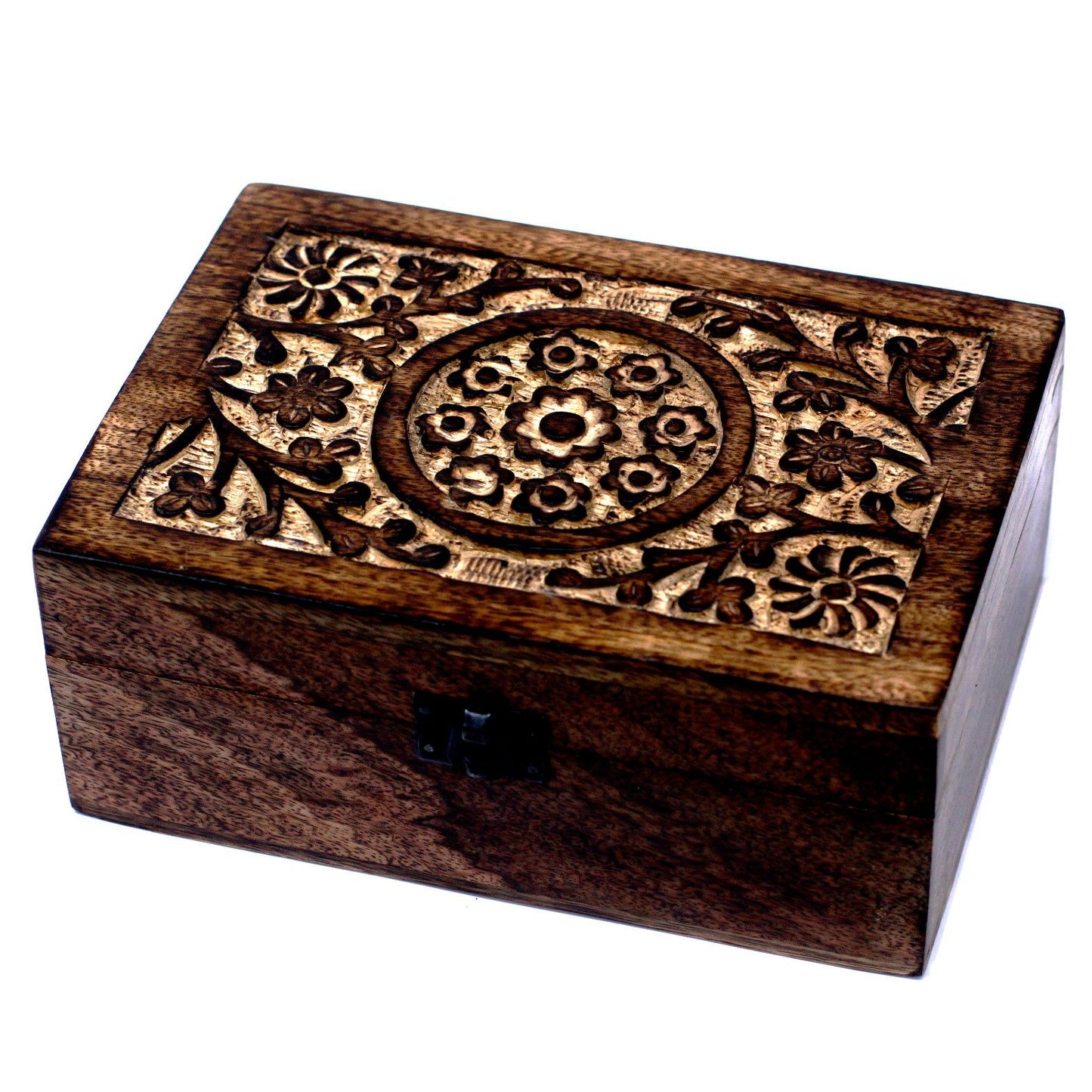 Mango Wood Aromatherapy Storage Box | Holds 24 Essential Oil Bottles | Organisation Gift
