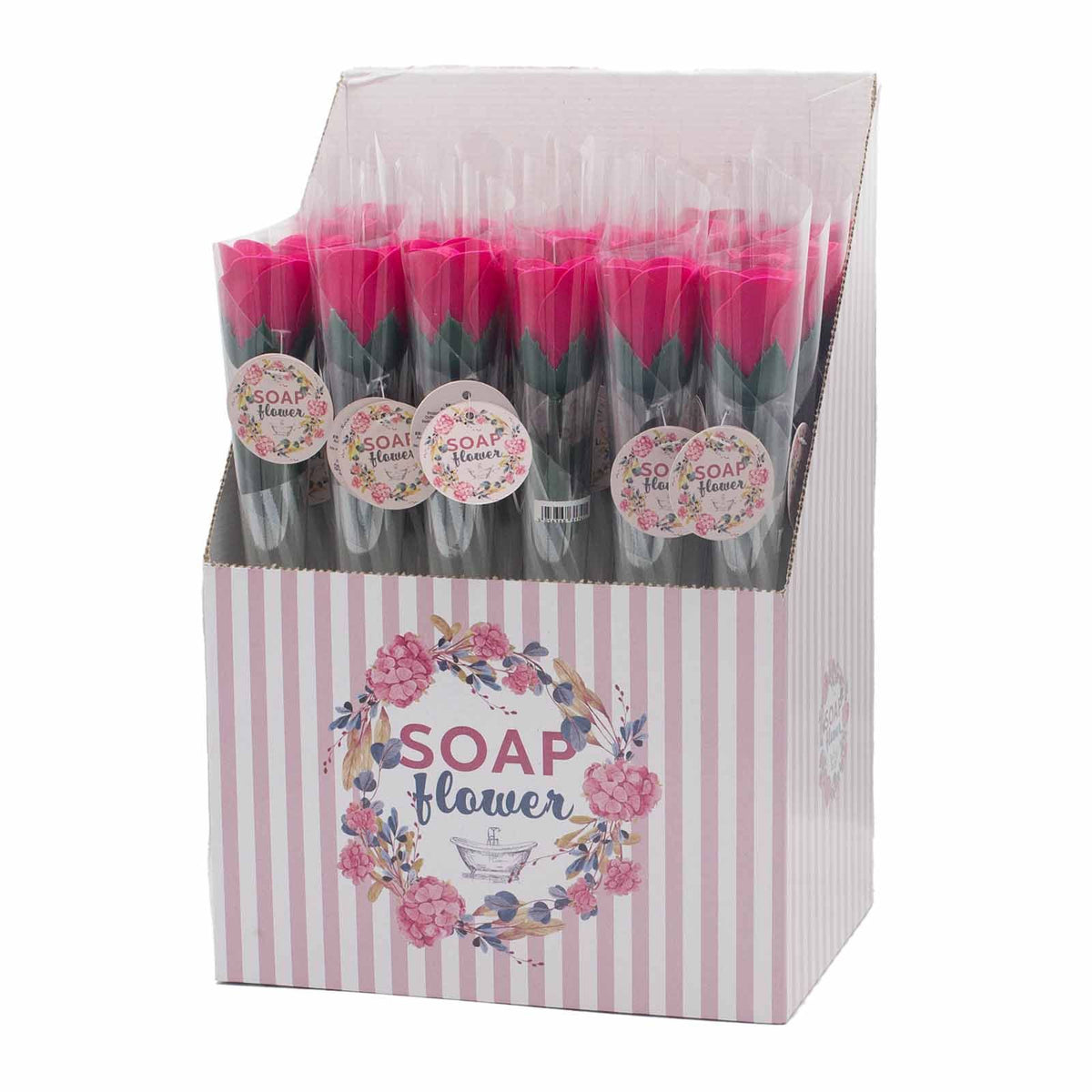 Small Pink Rose Soap Flower | Single Stem | Luxury Bath Petal | Valentine's Wedding Party Favour Gift