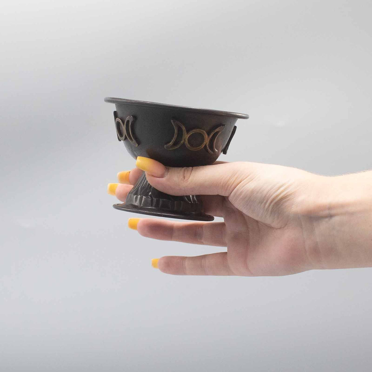 Antique Copper Ritual Chalice | Triple Moon | 10x8cm | Altar Tool | Witchcraft & Spiritual Gift