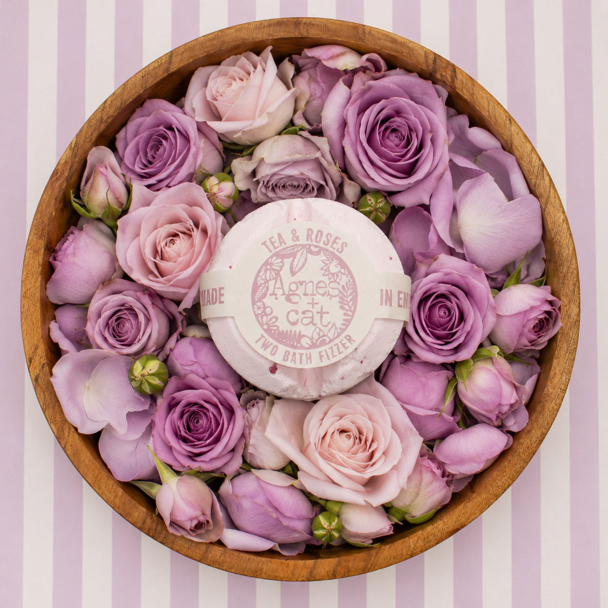 Agnes & Cat Floral & Citrus Bath Fizzer Gift Set | 3 Large Fizzers | Luxury Vegan Bath Gift for Her