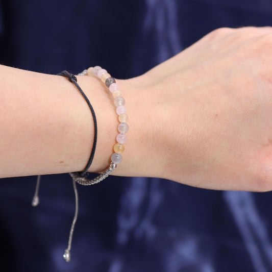 Gemini Zodiac Crystal Candle with Gemstone Bracelet | Star Sign Gift for Her