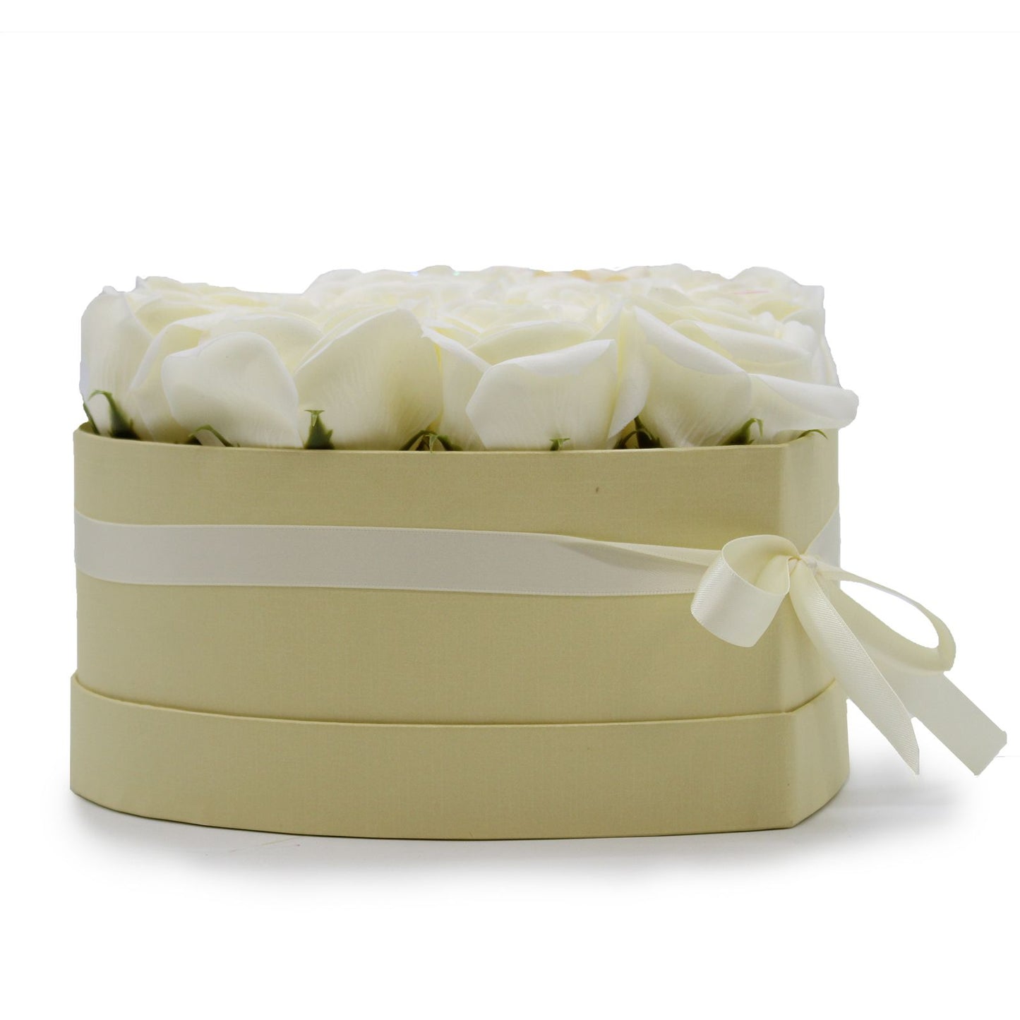 Cream Rose Soap Flower Bouquet | 13 Roses Heart | Luxury Bath Gift | Valentine's Mother's Day Wedding