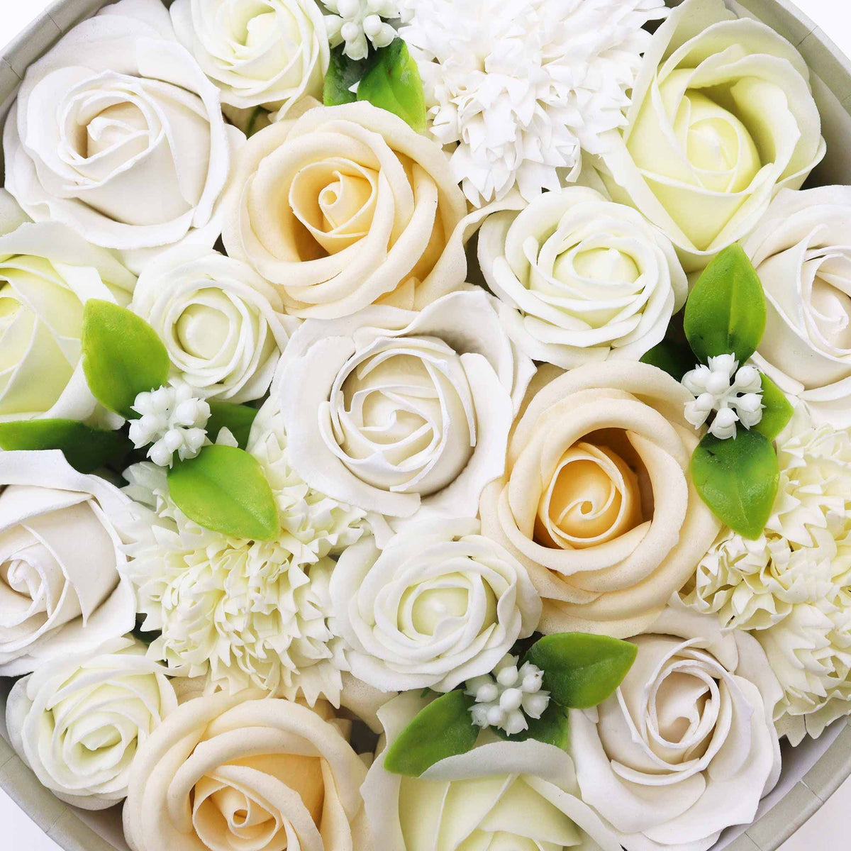 Wedding Blessings Soap Flower Gift Box | White & Ivory | Luxury Bridal Gift