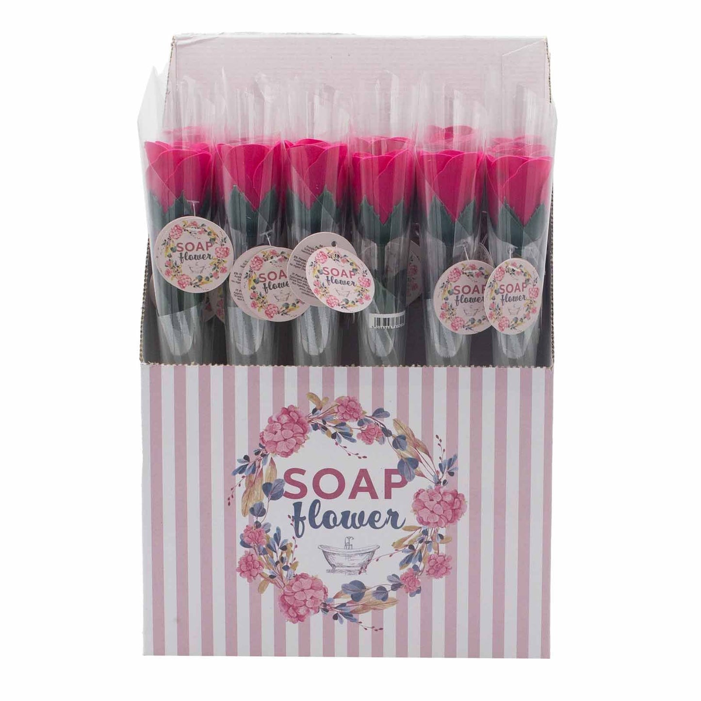 Small Pink Rose Soap Flower | Single Stem | Luxury Bath Petal | Valentine's Wedding Party Favour Gift