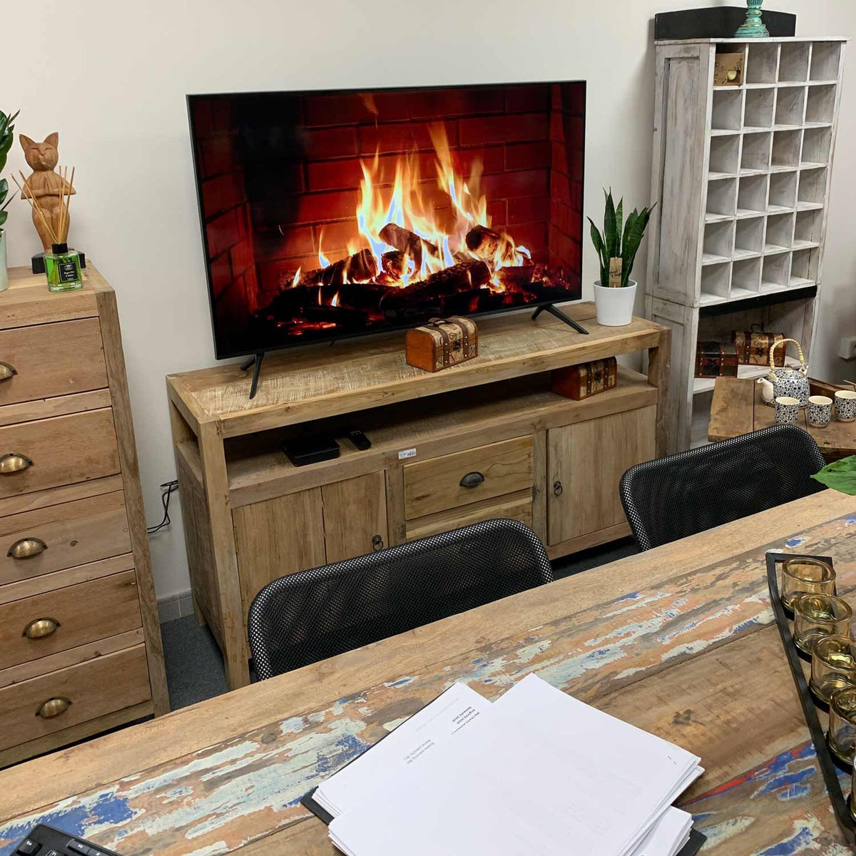 Large TV Stand — Upcycled Teak | Handmade in Bali