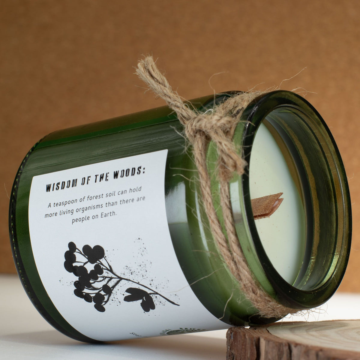 Woodland Zest Woodwick Soy Candle | Sage & Mintwood Natural Home Fragrance Gift