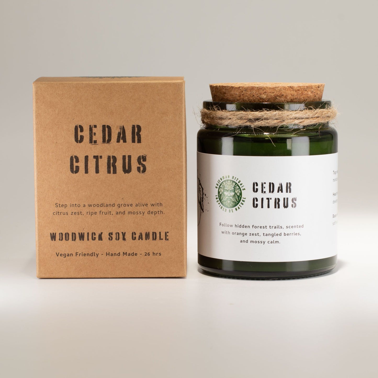 Cedar Citrus Woodwick Soy Candle | Sage & Mintwood Natural Home Fragrance Gift