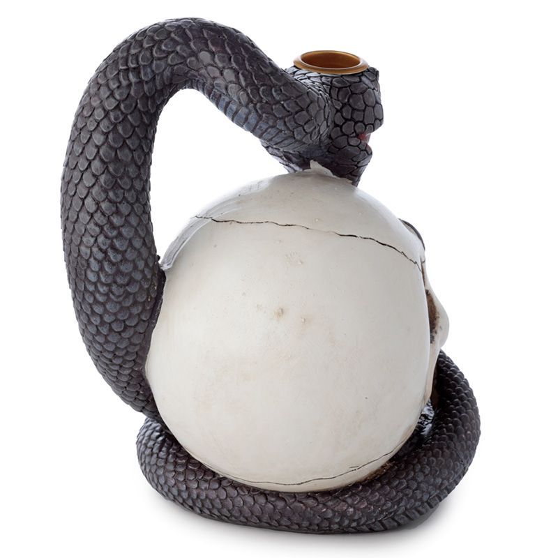 Snake & Skull Backflow Incense Burner | Gothic Halloween Home Décor