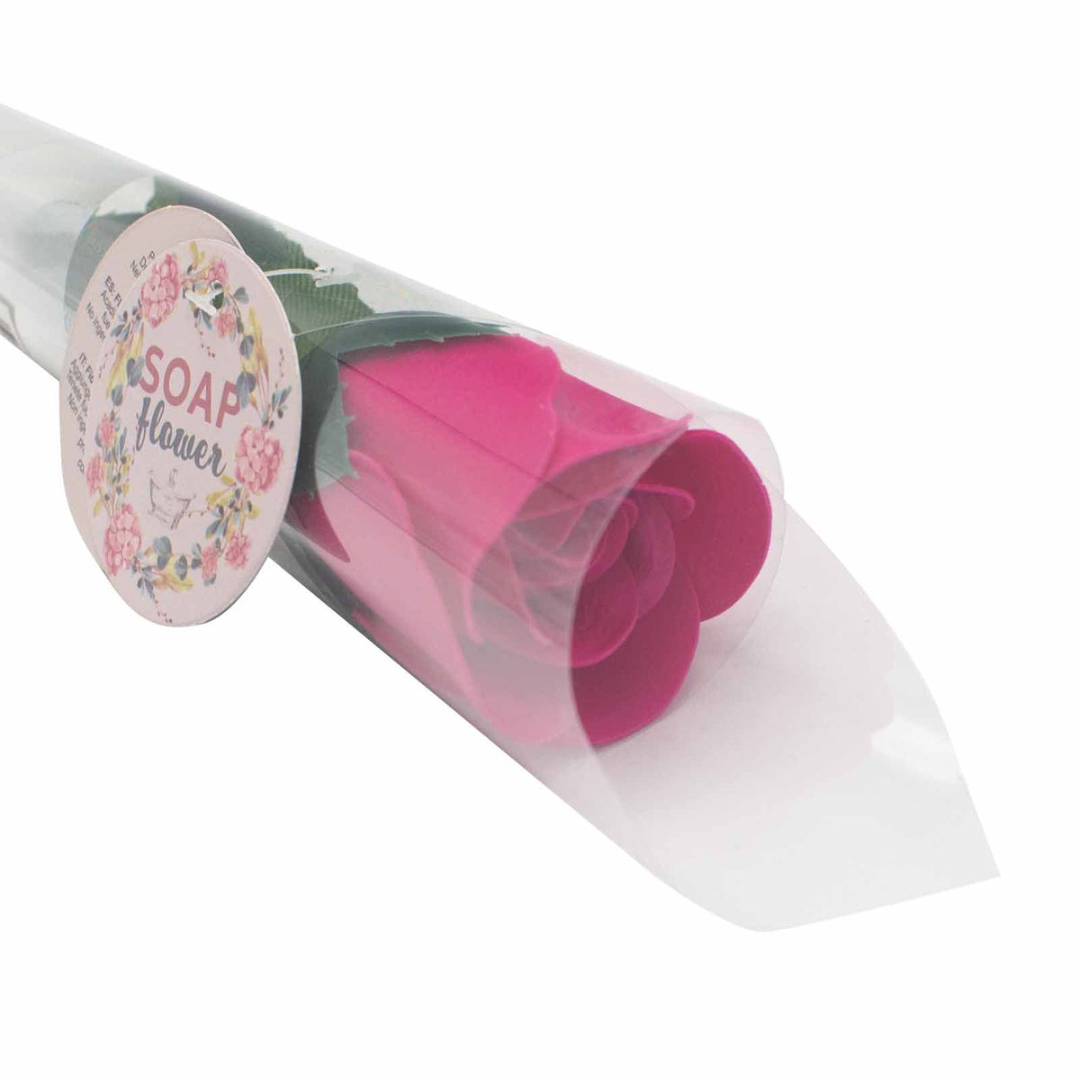 Small Pink Rose Soap Flower | Single Stem | Luxury Bath Petal | Valentine's Wedding Party Favour Gift