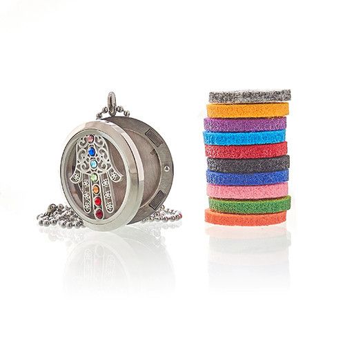 Hamsa Chakra Aromatherapy Necklace | Essential Oil Diffuser Jewellery Gift