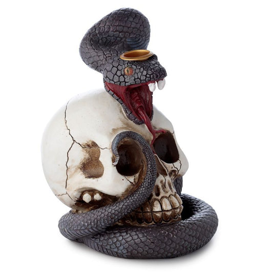 Snake & Skull Backflow Incense Burner | Gothic Halloween Home Décor
