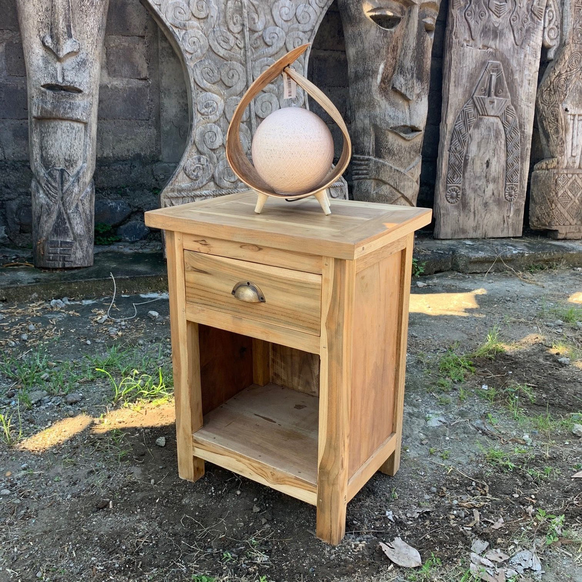Classic Bedside Table — Upcycled Teak | Handmade in Bali