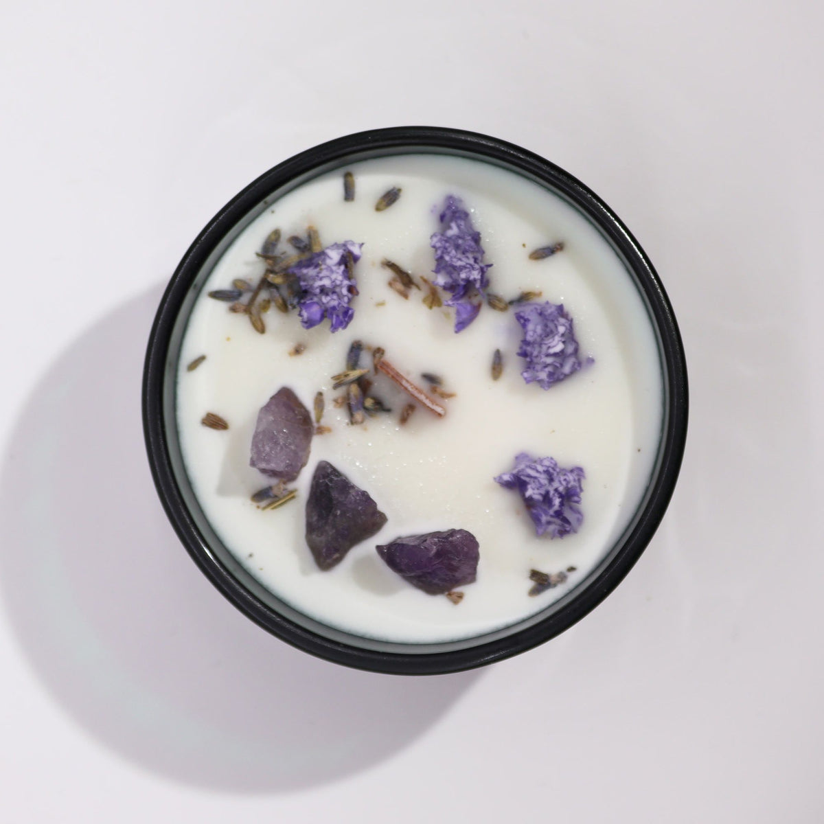 The Moon Crystal Magic Candle | Lavender Hills | Amethyst | Tarot Candle Spiritual Gift