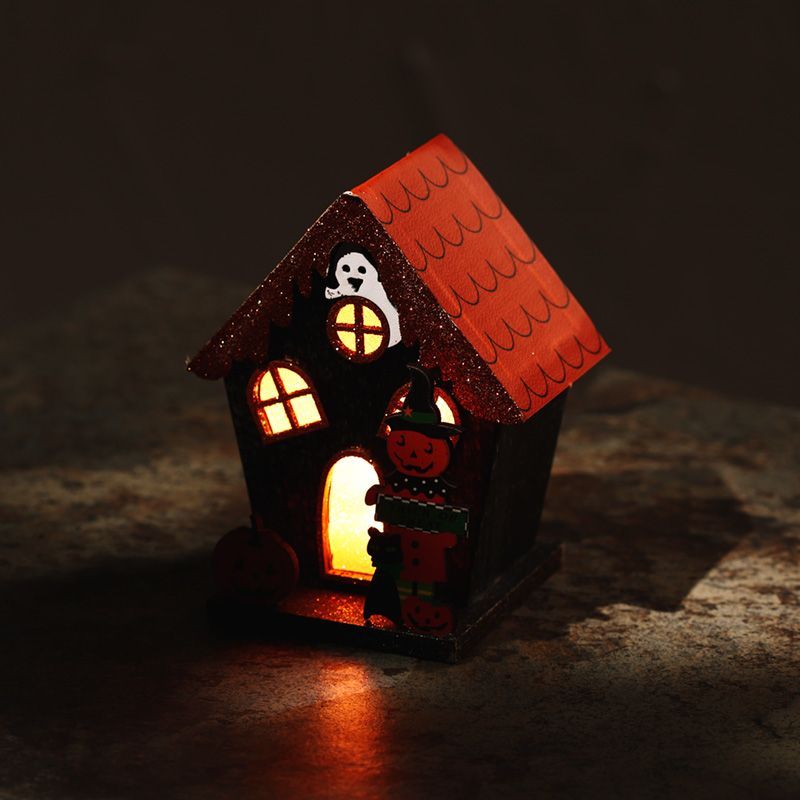 Trick or Treat LED Pumpkin House Halloween Decoration | Glowing Spooky Ornament