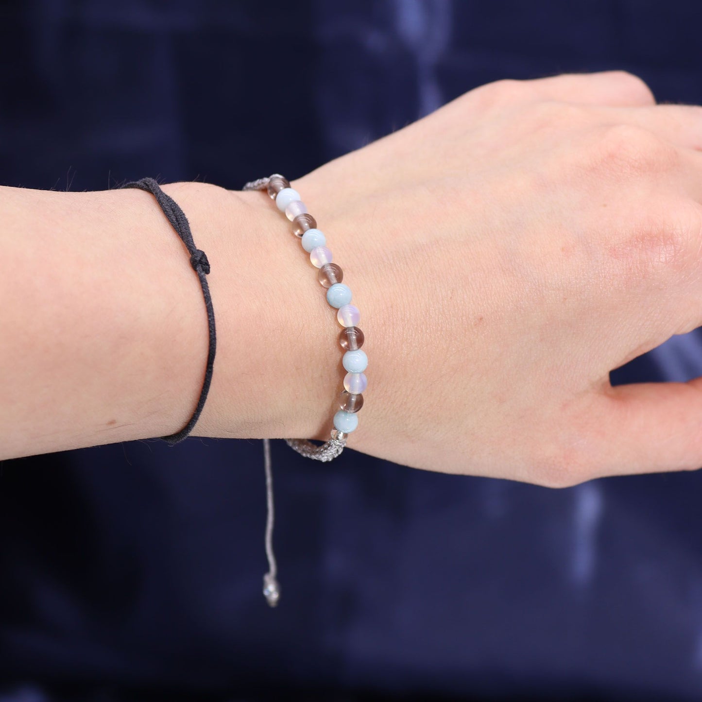 Cancer Zodiac Crystal Candle with Gemstone Bracelet | Star Sign Gift for Her