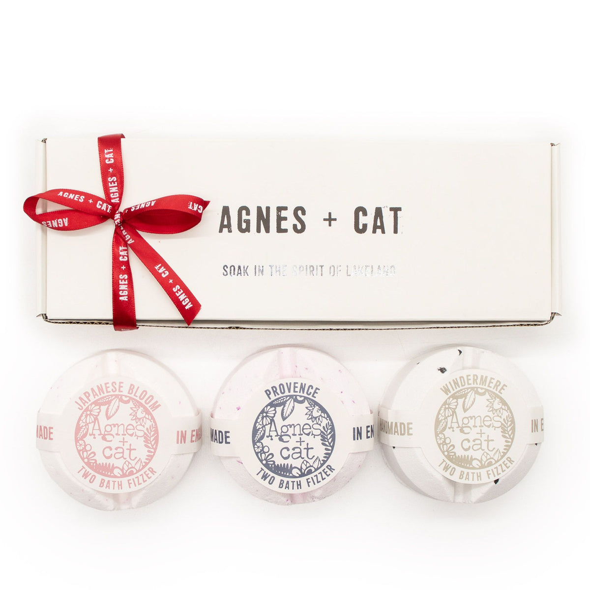 Agnes & Cat Lakeland Favourites Bath Fizzer Gift Set | 3 Large Fizzers | Luxury Vegan Bath Gift