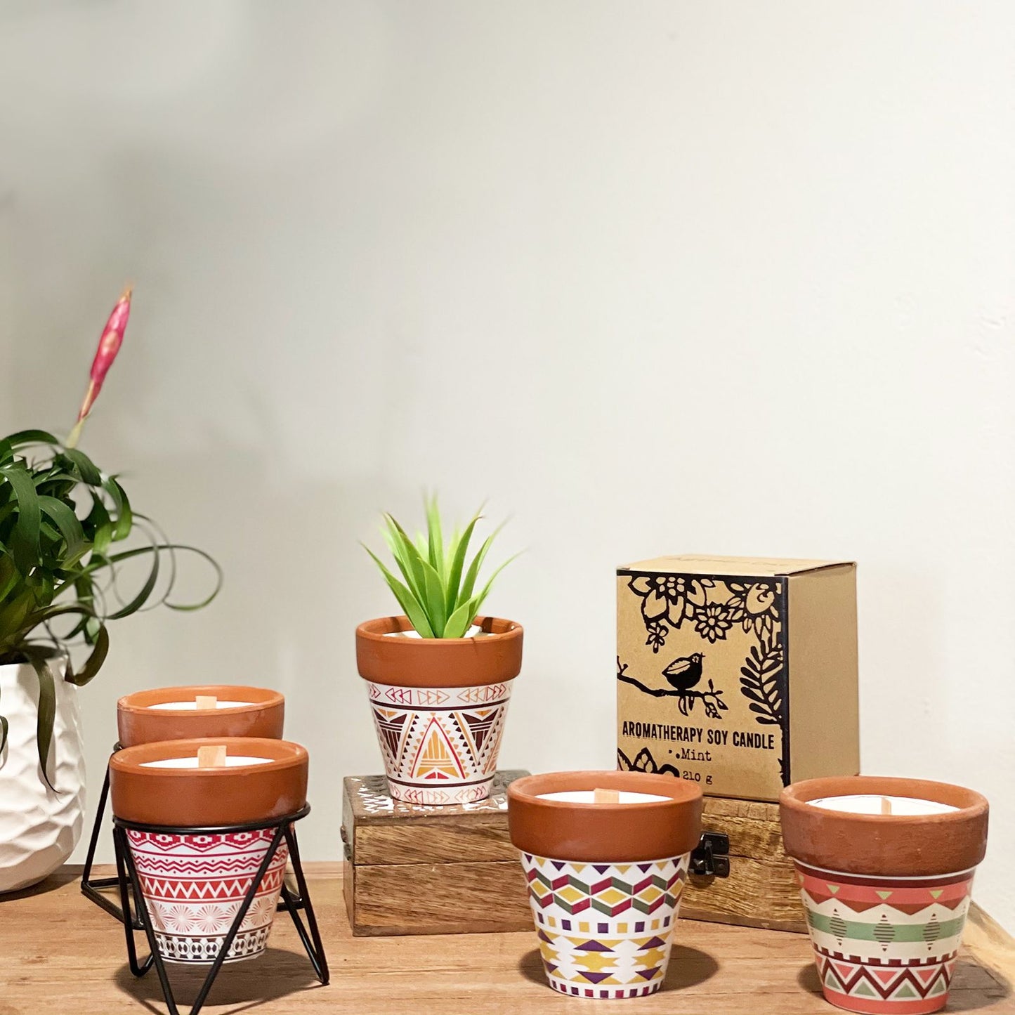 Rosemary Herb Garden Candle | Wooden Wick Home Fragrance Gift