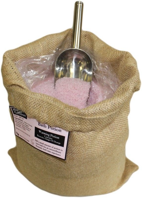 Warming Bath Potion | 7kg Hessian Sack | Cosy Aromatherapy Bath Soak | Made in UK