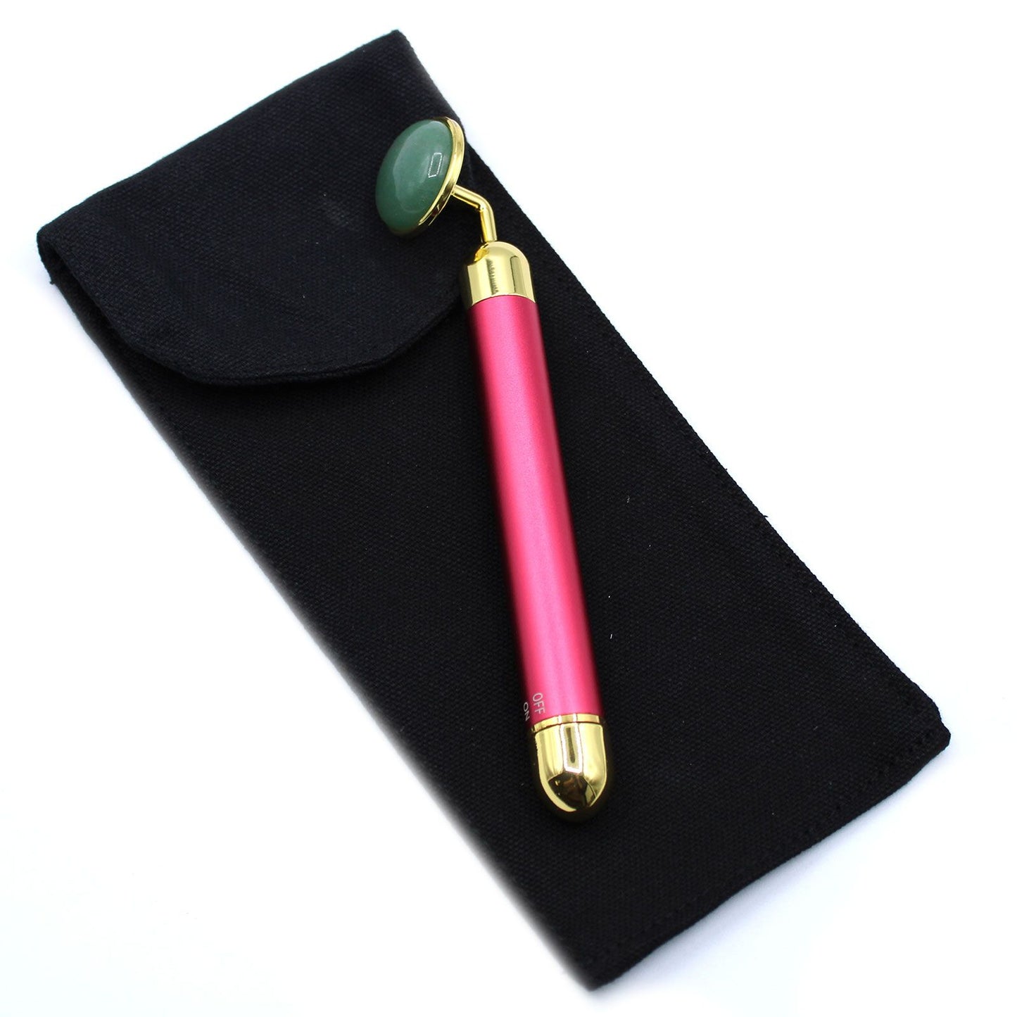 Jade Gemstone Vibration Pad | Facial Massage Tool | Wellness Skincare Gift | Amber & Calm