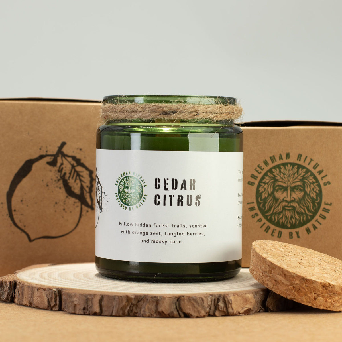 Cedar Citrus Woodwick Soy Candle | Sage & Mintwood Natural Home Fragrance Gift