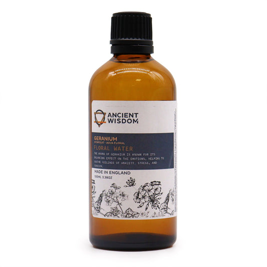 Geranium Hydrolat Floral Water 100ml | Natural Aromatherapy Mist & Skin Toner