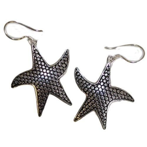 925 Silver Starfish Drop Earrings | Handmade in Thailand