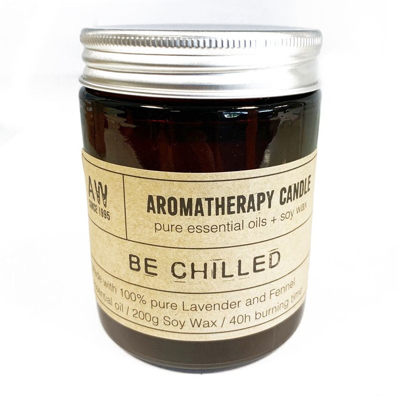 Lavender & Fennel Essential Oil Soy Candle | Be Chilled Aromatherapy Candle Gift