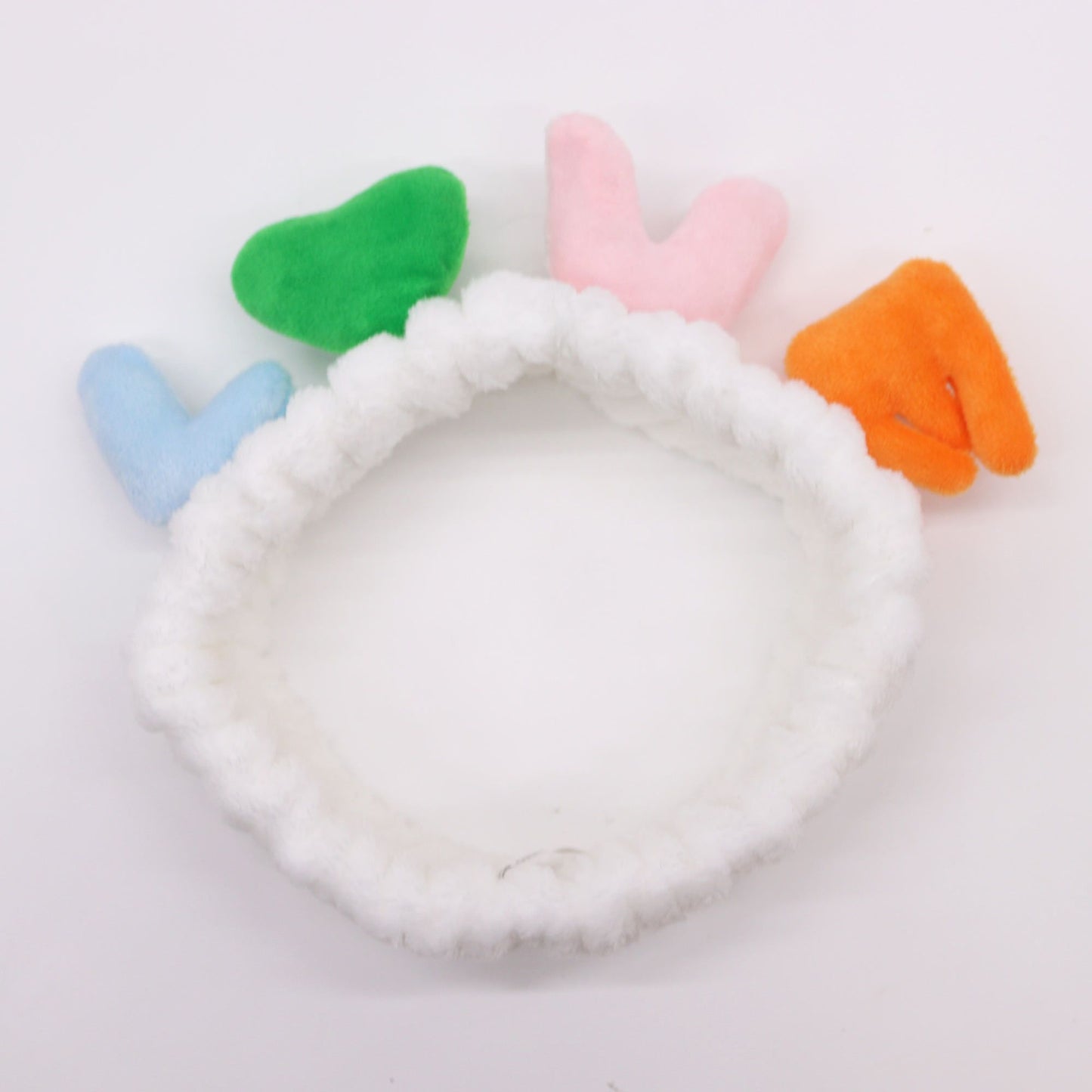 Love & Hearts Makeup Headbands | Romantic Skincare Gift Set of 5 | Soft Flannel | Amber & Calm