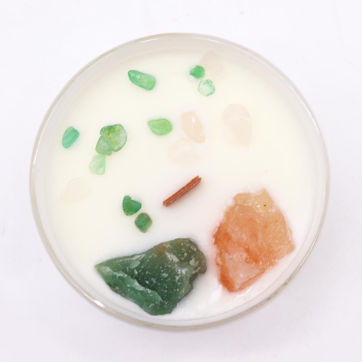 Heart Chakra Crystal Candle | Rose Musk | Rose Quartz & Crystal Jade | Love & Wellness Gift