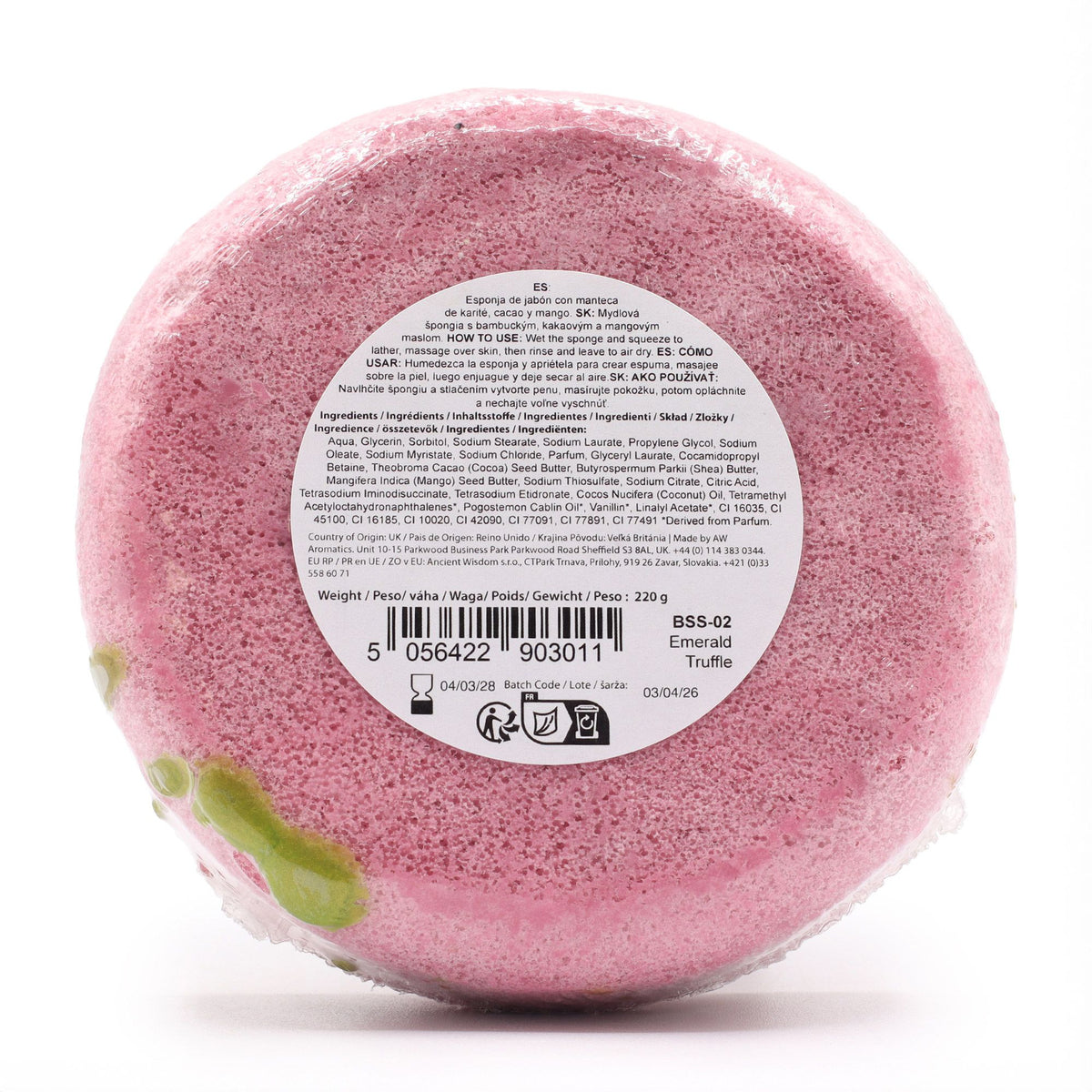 Butter Bubble Soap Sponge | Emerald Truffle | Shea & Mango Butter | Exfoliating | Handmade in the UK