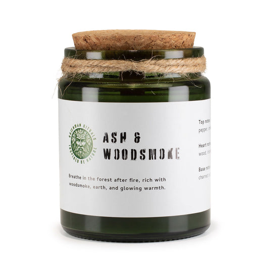 Ash & Woodsmoke Woodwick Soy Candle | Sage & Mintwood Cosy Home Fragrance Gift