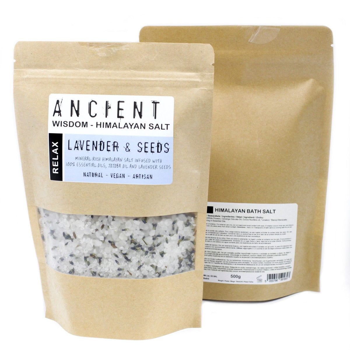 Relax Himalayan Bath Salt Blend 500g | Lavender & Jojoba Oil | Aromatherapy Bath Soak Gift