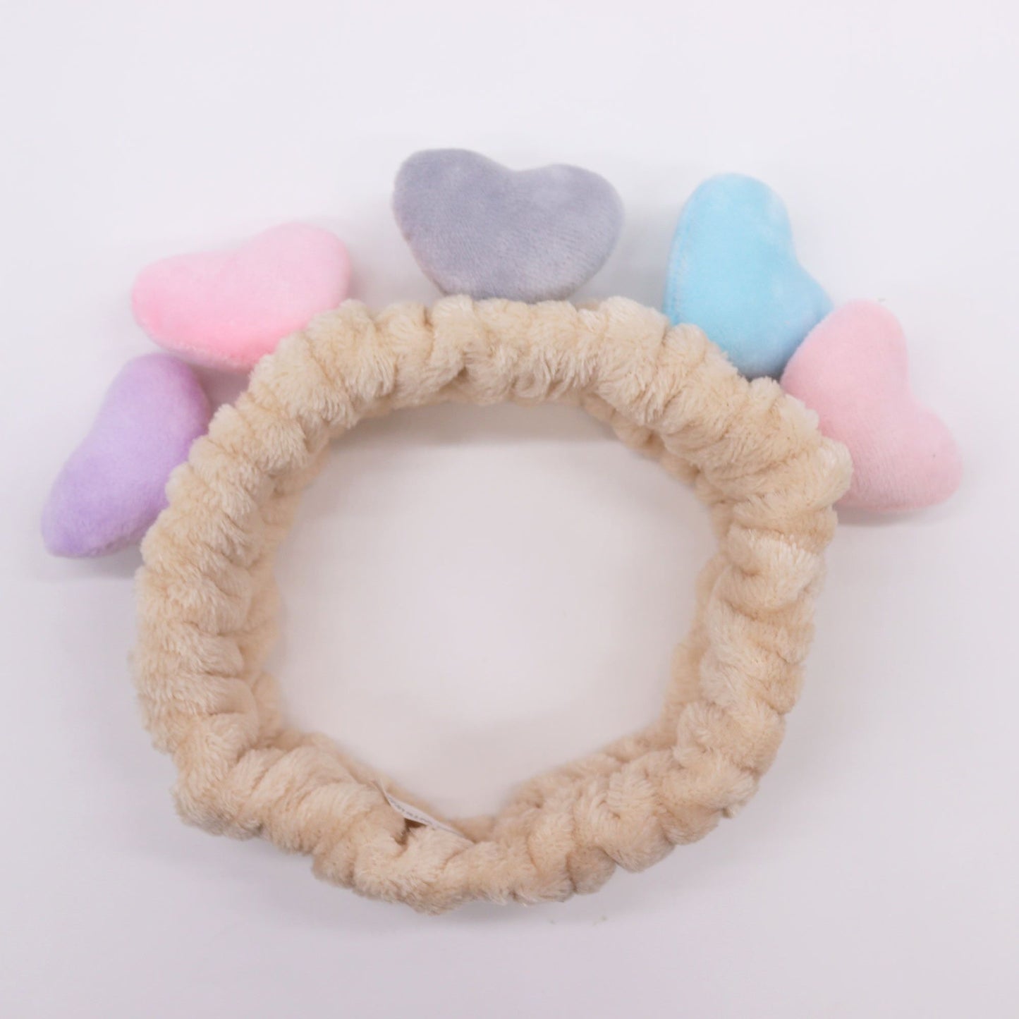 Love & Hearts Makeup Headbands | Romantic Skincare Gift Set of 5 | Soft Flannel | Amber & Calm