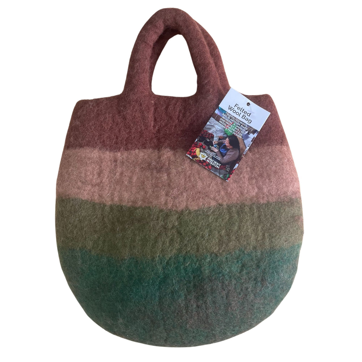 Mushroom Garden Felted Bag | Handmade in Nepal | Fair Trade