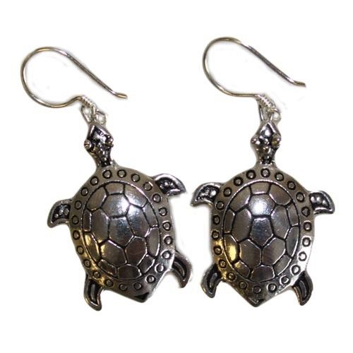 925 Silver Turtle Drop Earrings | Handmade in Thailand