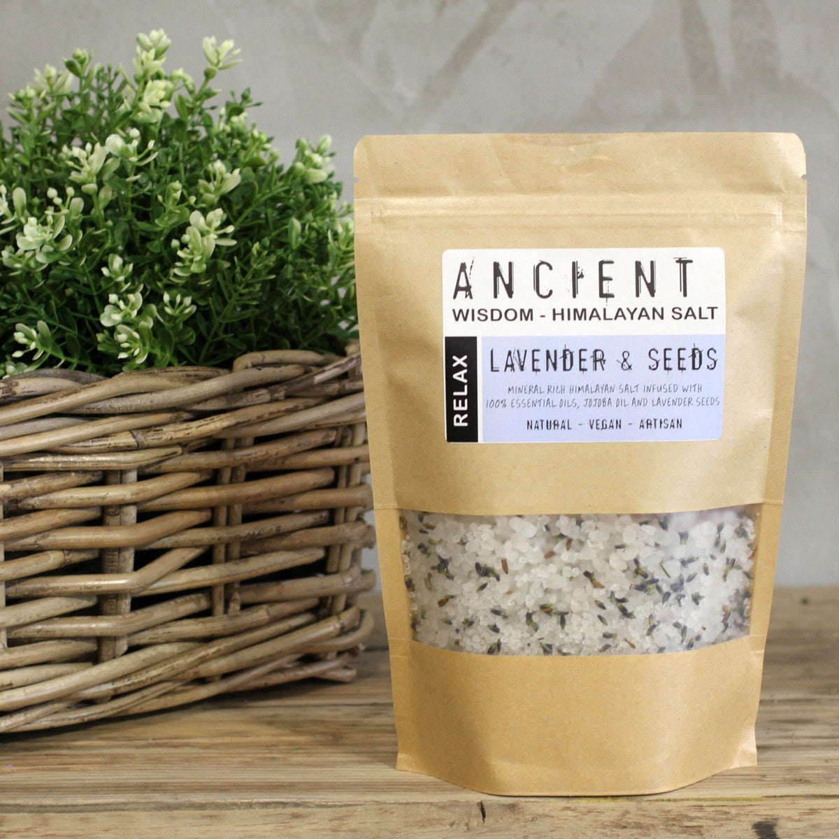 Relax Himalayan Bath Salt Blend 500g | Lavender & Jojoba Oil | Aromatherapy Bath Soak Gift