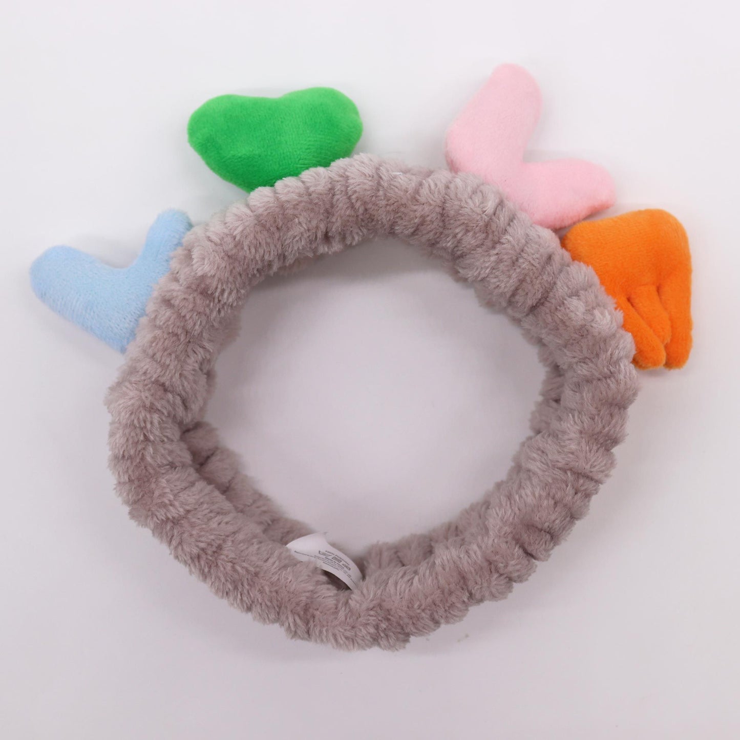 Love & Hearts Makeup Headbands | Romantic Skincare Gift Set of 5 | Soft Flannel | Amber & Calm