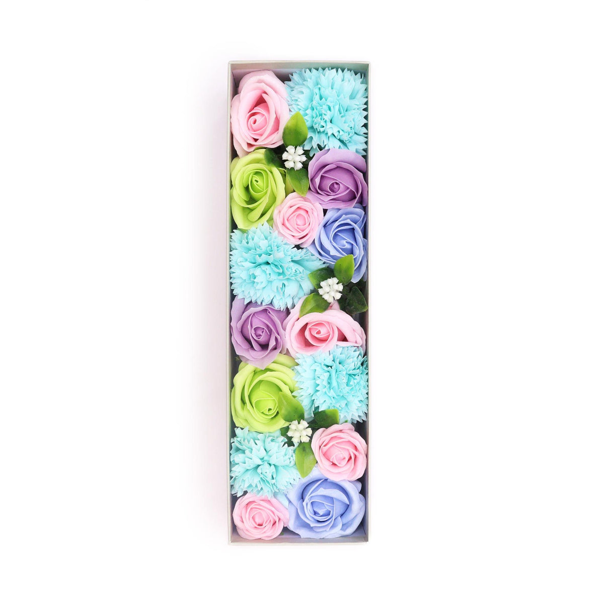 Baby Blessings Blue Soap Flower Long Gift Box | Baby Shower Gift | Amber & Calm